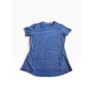 Shape Activewear Shirt M Blue Space Dye Short Sleeve Athletic Tee